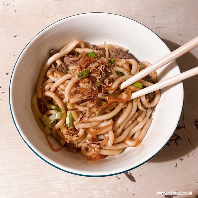 nouilles udon au boeuf