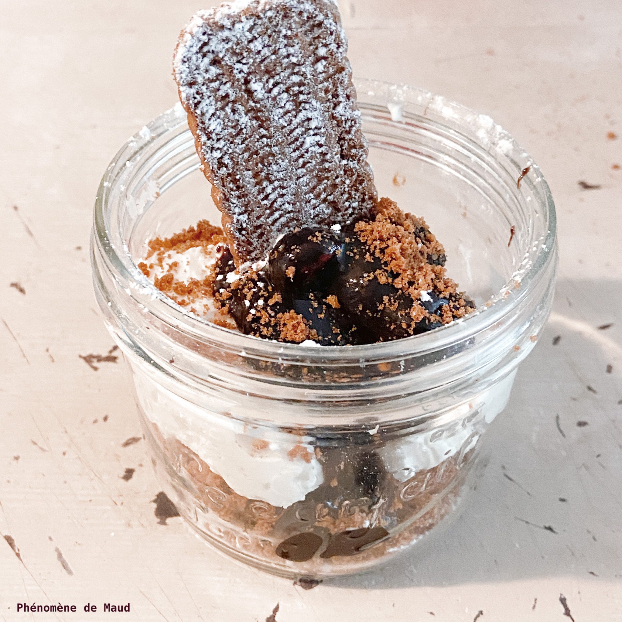 verrine spéculoos mascarpone sauce chocolat