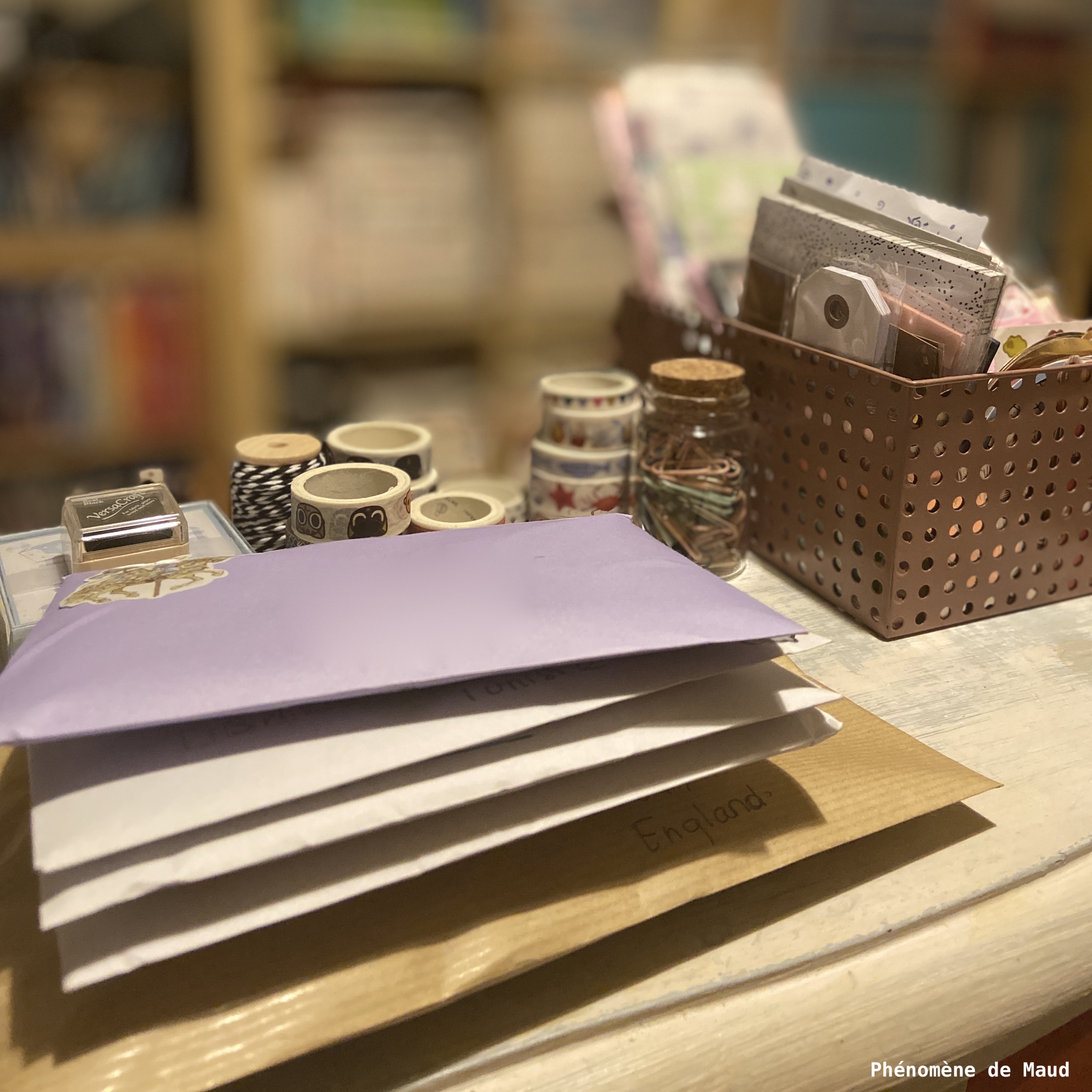 correspondance phenomene de maud washi tape trombones papéterie