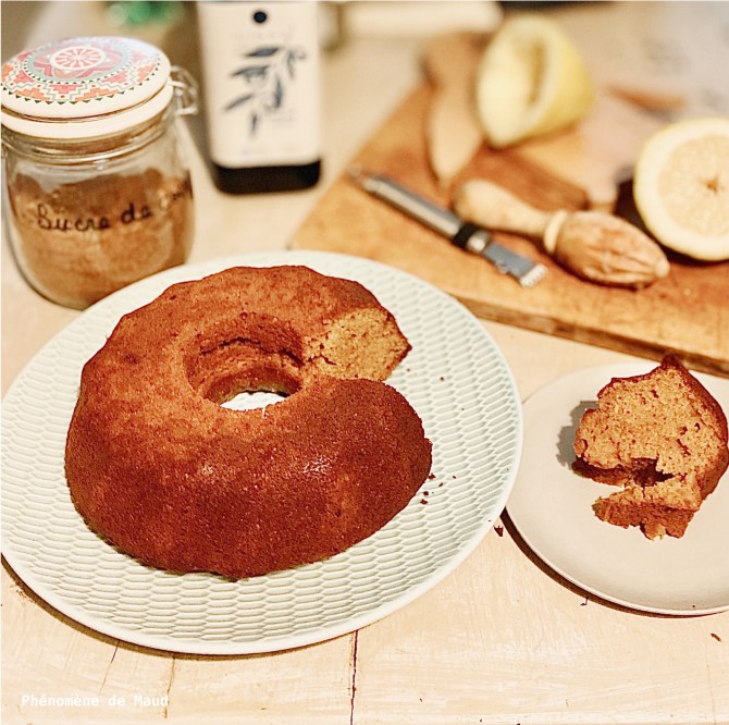 gateau mascarpone citron huile d'olive et sucre de coco
